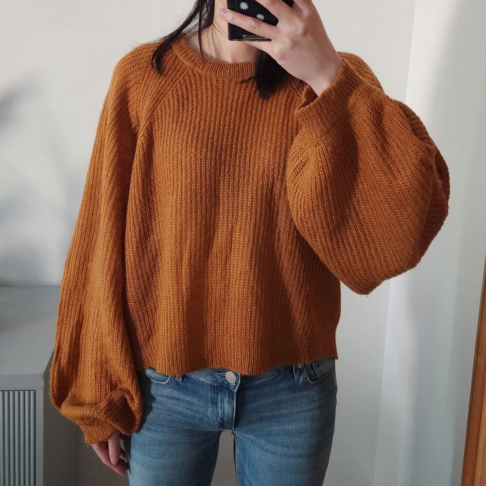 Brave Soul Balloon Sleeve Sweater